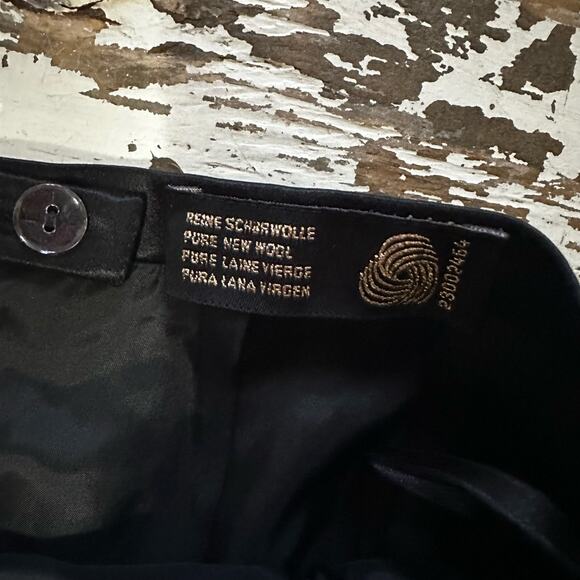 Escada Black 100% Pure New Wool Straight Pencil Skirt Size 42 or U.S. 12 - Picture 7 of 8